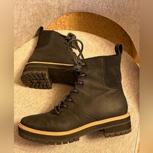 Toms Black Lace Up Boots
